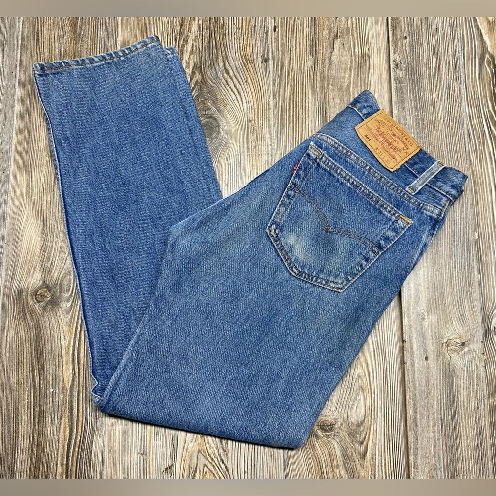 USA vintage mens LEVIS 501 0191 JEANS Size W31 L30 Straight
